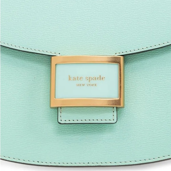Kate Spade Katy Mint Lique Shoulder Bag with Gold Hardware & Crossbody Strap - Picture 4 of 7
